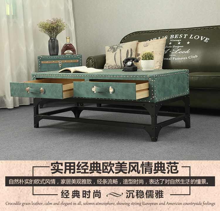 Nước Mỹ retro đầu giường bàn phòng khách kết hợp bàn cà phê Câu lạc bộ Bắc Âu bàn cà phê bài hiện đại đồ gỗ rắn - Bàn trà bàn trà giá rẻ