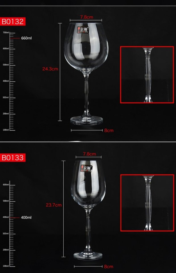 Wantron rượu vang đỏ thủy tinh pha lê không chì lớn ly rượu vang ly rượu vang đặt ly cocktail ly rượu ly thủy tinh uống rượu