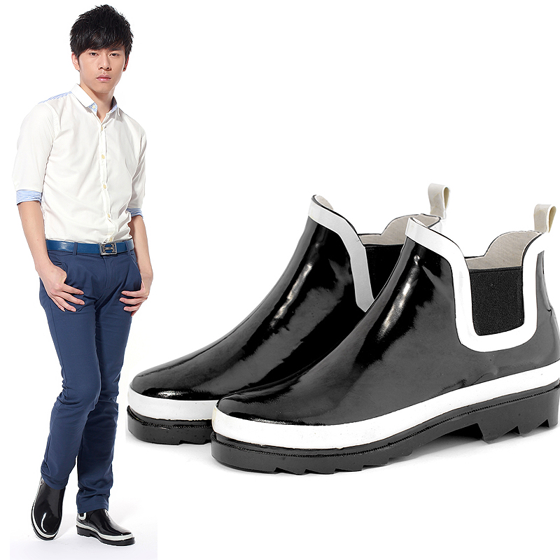 Men\u0027s rain boots lightweight low to help fashion rain boots men\u0027s waterproof shoes fishing non,slip light water shoes autumn and Winter Warm