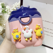 Cartoon mothers mini milk powder box portable moisture-proof snacks rice noodle sealed jar cute Douyin same style