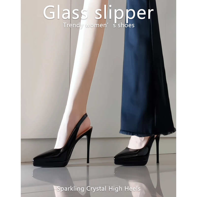 Sexy and Comfortable Platform Shoes, Professional Style, 2026 Spring/Summer New Model, 10cm Ankle Strap Versatile High Heels for Women