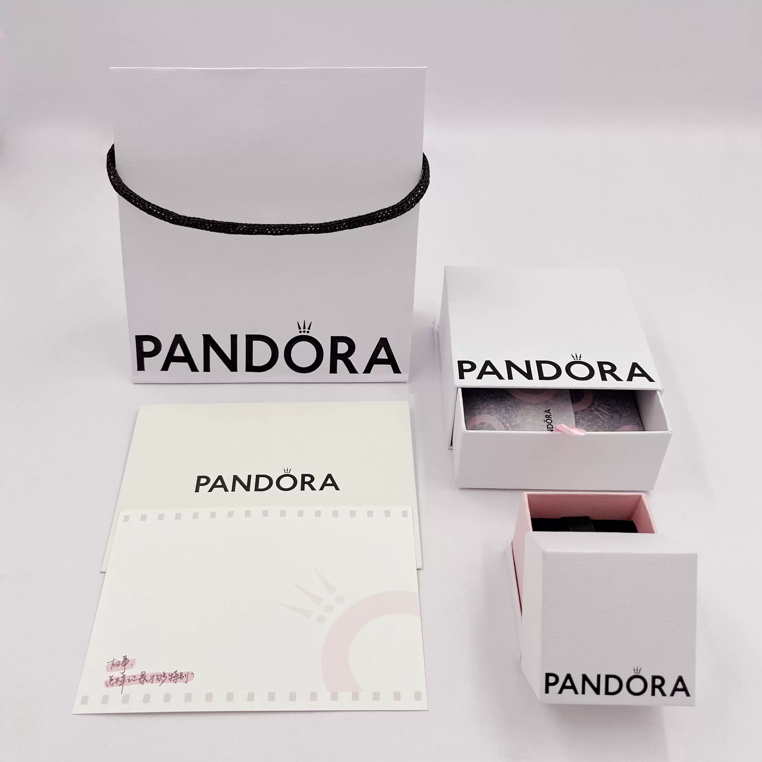 Pandora, ring, necklace from pearl, gift box, storage system
