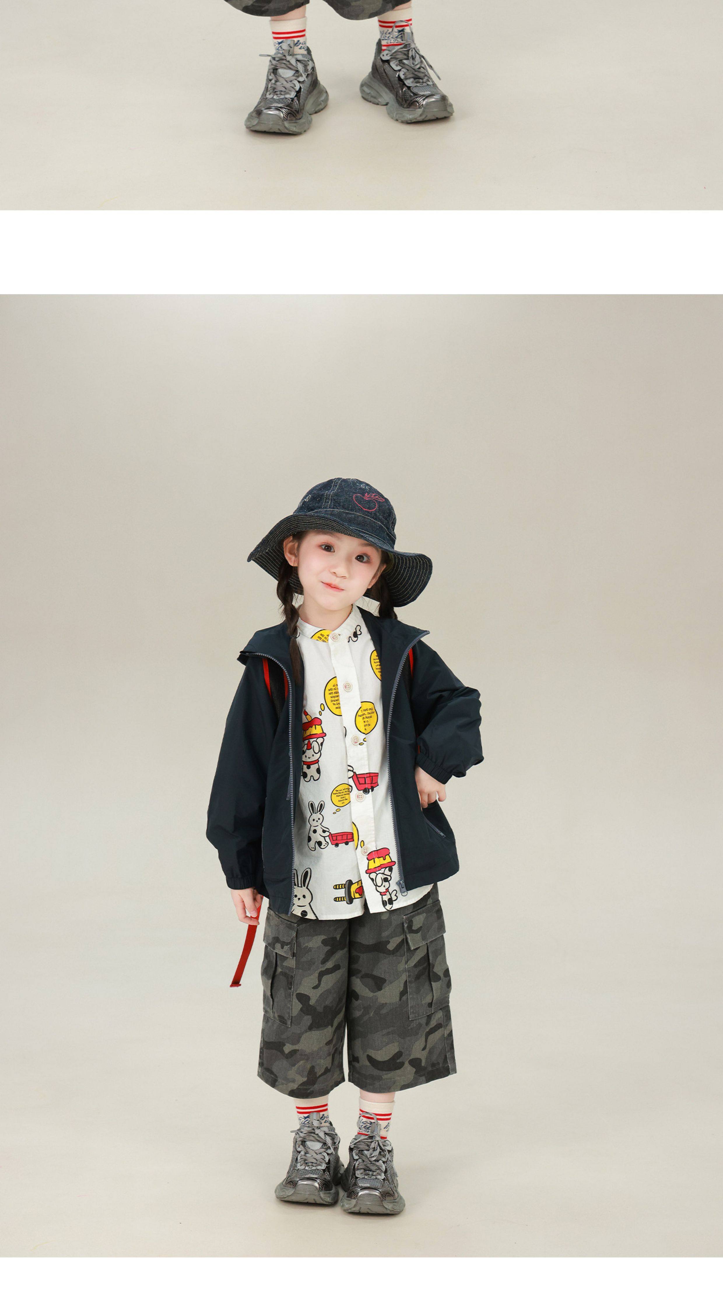 Big-Eared Elephant Girl's Solid Color Hooded Windbreaker Jacket 2026 Autumn New Model Lightweight Quick-Dry Windproof Top — 28