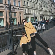 Cửa hàng quần áo trẻ em tai voi lớn Quần áo cho bé gái cha mẹ không chân ướt đẫm mồ hôi 2018 mùa thu đông mới