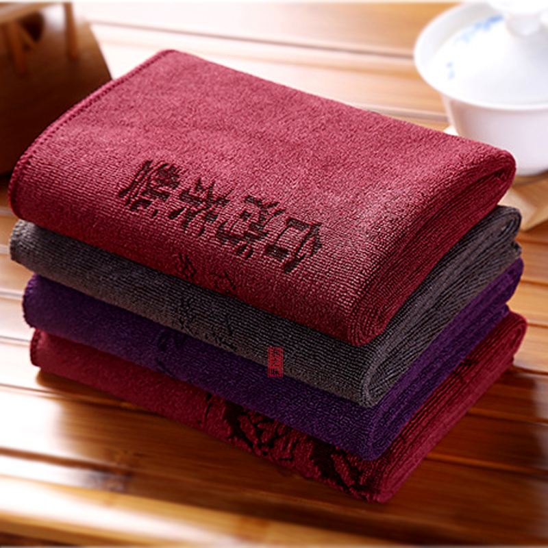 Tea table cloth thickened strong absorbent tea towel Kung Fu tea fiber pure cotton linen Tea table towel Tea ceremony accessories
