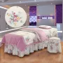 Đặc biệt cung cấp sản phẩm mới vườn gió trắng hoa đẹp giường bao gồm cơ thể massage khử trùng giường bao gồm bốn bộ tùy chỉnh khăn trắng trải giường spa