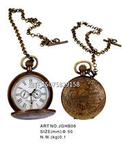 Antique mechanical pocket watch) Old-fashioned winding pocket watch) All-copper shell) Western antique collection handicrafts
