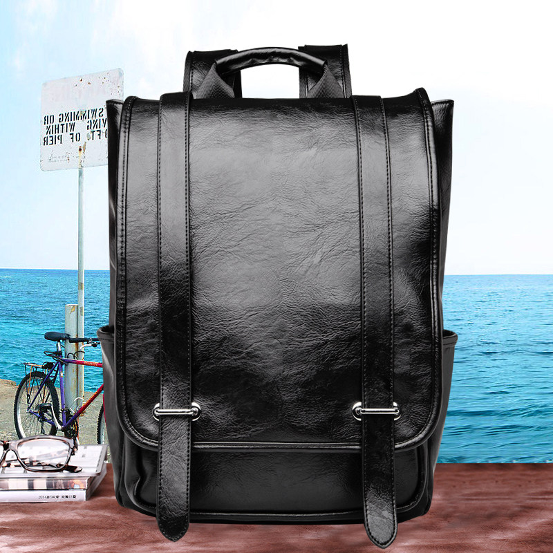 Shoulder bag men's Korean fashion trend High school college student school bag Casual men's backpack British wild travel bag