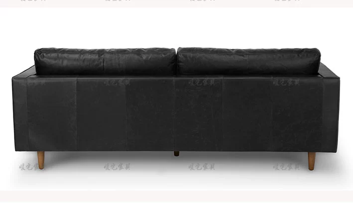 Sau khi Bắc Âu tối giản sofa da hiện đại nhỏ sofa căn hộ kép văn phòng ba phòng mẫu nhỏ gọn được thiết kế riêng - Ghế sô pha