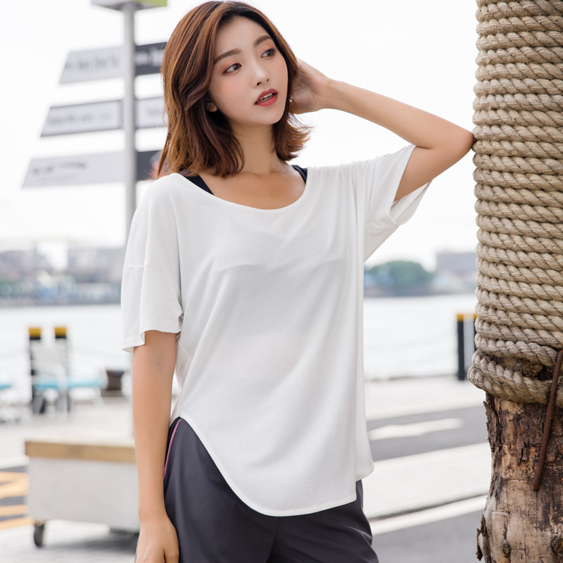 Sports Short Sleeve T-shirt Woman Loose Speed Dry Breathable Fitness Blouse Running Training Yoga Suit 2020 New
