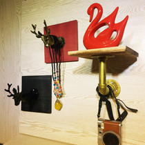 Eurostyle Retro Clothing Shop Hook Upper Wall Hook Creative Wall Hook Iron Art Hook Single Hook Deer Head Hook