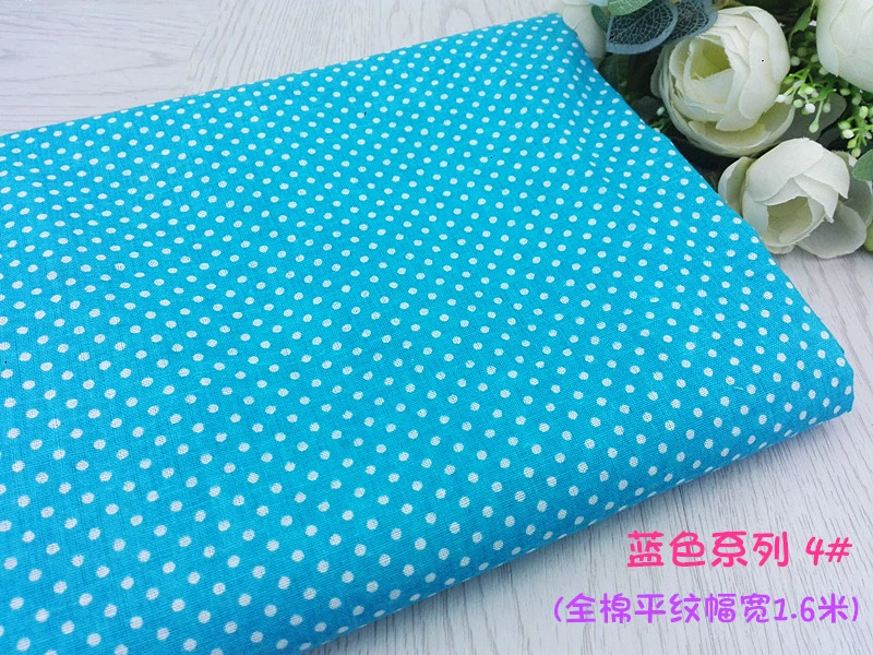 Màu xanh cotton twill vải mục vụ nhỏ hoa tinh khiết bông vải nhỏ tươi handmade TỰ LÀM rèm sofa váy