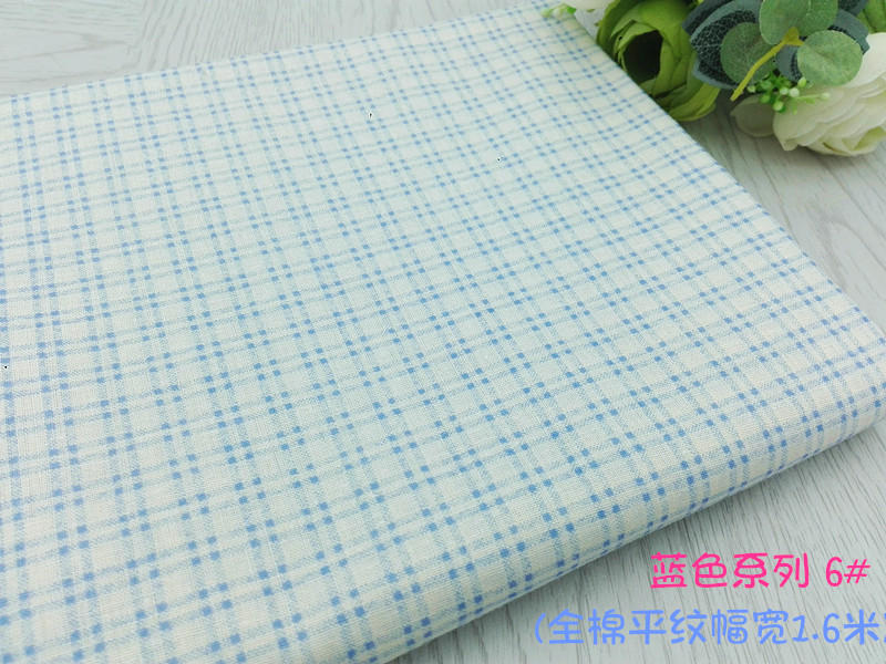 Màu xanh cotton twill vải mục vụ nhỏ hoa tinh khiết bông vải nhỏ tươi handmade TỰ LÀM rèm sofa váy