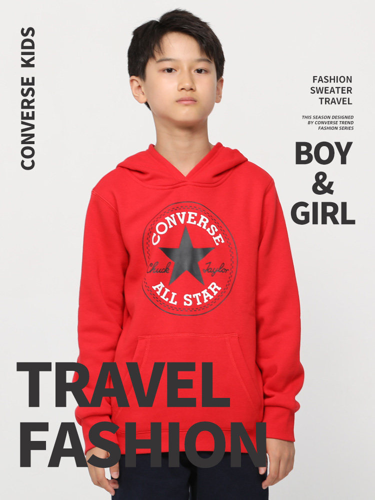 Converse 匡威 儿童加绒保暖连帽卫衣 图3