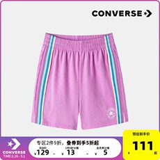 детские штаны converse匡威童装2021夏季新款婴童女童撞色条纹宝宝针织短裤