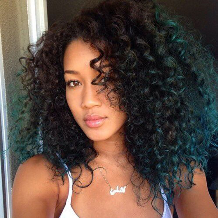 Kinky Curly Virgin Indus Human Hair Weave Bundles small curly wig