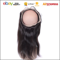 Straight 360 Lace Frontal Human Hair Lace Closure wig Hair block