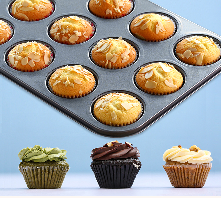 6 thậm chí 12 thậm chí 24 khuôn bánh Lò nướng bánh tại nhà Khuôn nướng không dính Muffin chảo Muffin nướng - Tự làm khuôn nướng khuon banh bao