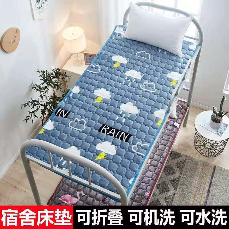Autumn and winter flannel mattress student dormitory milk velvet mat coral velvet protection pad home tatami mat
