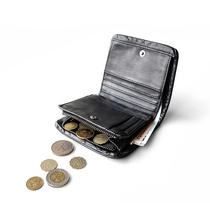 Buried retro nostalgic first layer cowhide Square small wallet mens short leather female ticket clip Q17