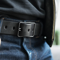 Buried not rotten pure copper pin buckle thickened head layer cowhide mens vintage leather belt fashion trend belt P31