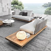 Outdoor sofa courtyard open-air rattan furniture designer balcony garden villa hotel sofa chair coffee table combination