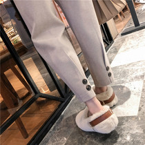 Pregnant women pants wear autumn and winter straight wide legs grandma pants autumn fashion tide mother small spring and autumn clothes