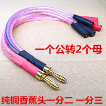 Banana head horn line banana head one point two banana head 1 male 2 female two in one speaker line expansion line