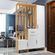 Foyer coat cabinet Hanger combination shoe cabinet Household door Living room entrance partition cabinet Multi-function storage shoe stool