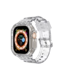 Применимо AppleWatchultra1/2 Generation 49 -мм ледники, интегрированные ремешки Apple Watches S9 Transparent Iwatch 7/6 Мужчина 5 Женщины 4 Силиконовые ремешки Sports 8 Creative New Nice Armor