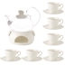 Anh trà chiều pansy ấm trà luộc trái cây ấm trà đặt gốm thủy tinh trà Bắc Âu đặt nến sưởi ấm - Trà sứ Trà sứ