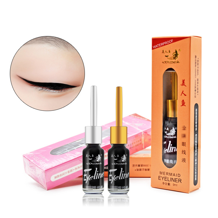 Mermaid Eye Line Liquid Liquid Eye Line Bottle Eye Line Easy to dismount Soft Head Hard Head 9ml