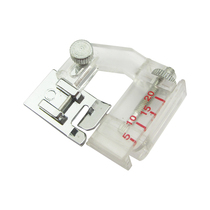 Adjustable wrapping presser foot