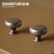 Daulu vintage brass cabinet door handle ancient silver nothing old with base round handle furniture cabinet drawer