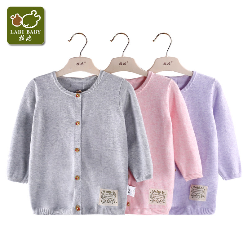 Rabbi children's clothing full open clothes baby spring and autumn cotton thread warm clothes
