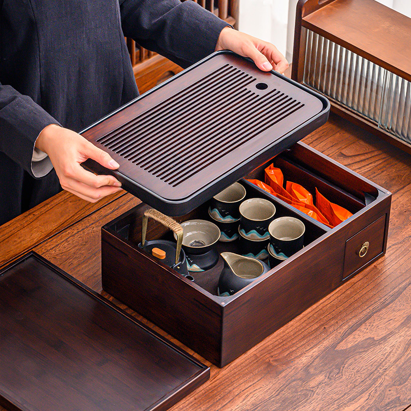 Multifunctional Storage Box, Small Tea Table, Complete Tea Set, Outdoor Camping Travel Portable Tea Tray, Household Tray Multifunctional Storage Box, Small Tea Table, Complete Tea Set, Outdoor Camping Travel Portable Tea Tray, Household Tray