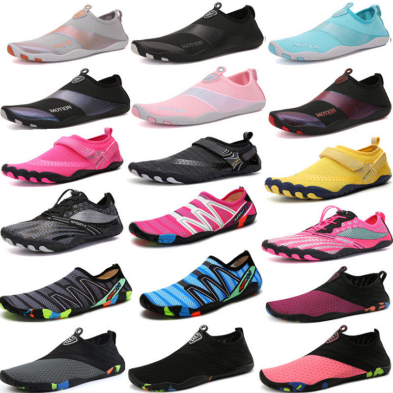2021 new beach shoes men's and women's swimming shoes seaside outdoor quick-drying sandals men's wading shoes non-slip creek shoes