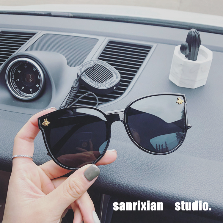 2019 new Korean version personality fashion sunglasses female net red polarized sunglasses bee sunglasses female ins