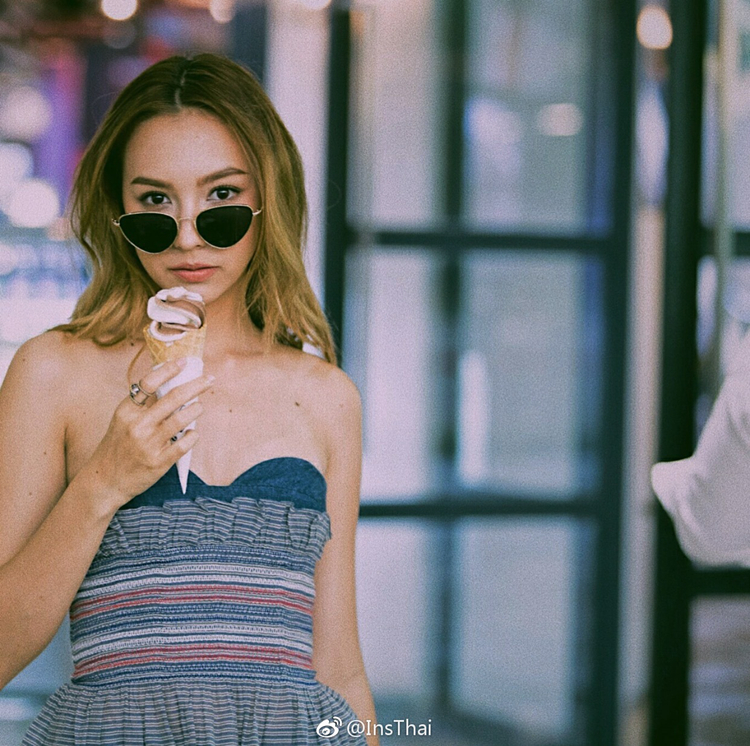 Ngôi sao Jing Boran với kính râm kim loại retro xu hướng hip hop mắt mèo kính đại dương kính râm cá tính nữ kính cartier