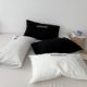 Layman Layman Pure Cotton Washed Cotton Pillowcase Letters Embroidered Eyes Pillowcase Dog Wrinkled Yarn Pillow Cover