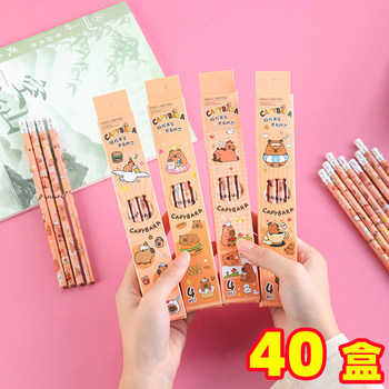 Cartoon cute pencil box for primary school students writing practice pen not easy to break sketch pencil children's school supplies