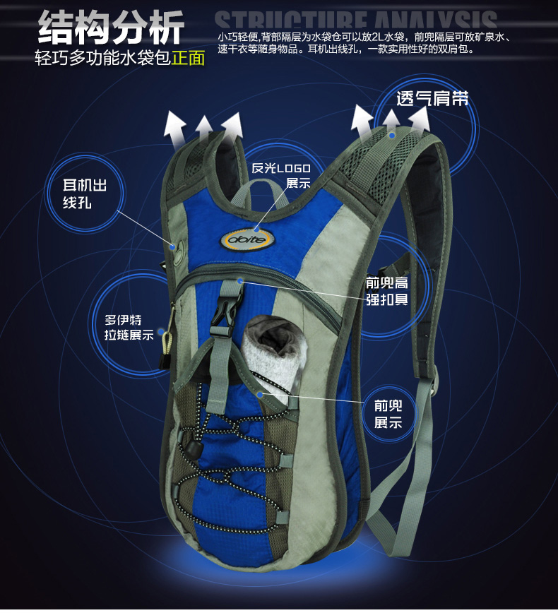 Sacoche pour vélo mixte DOITE - Ref 2218382 Image 9