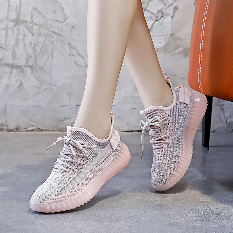 Summer heightening of coconut girls shoes 350 casual sneakers anti-slip outdoor hiking shoes Breathable Shoes Tourist Shoes-Taobao
