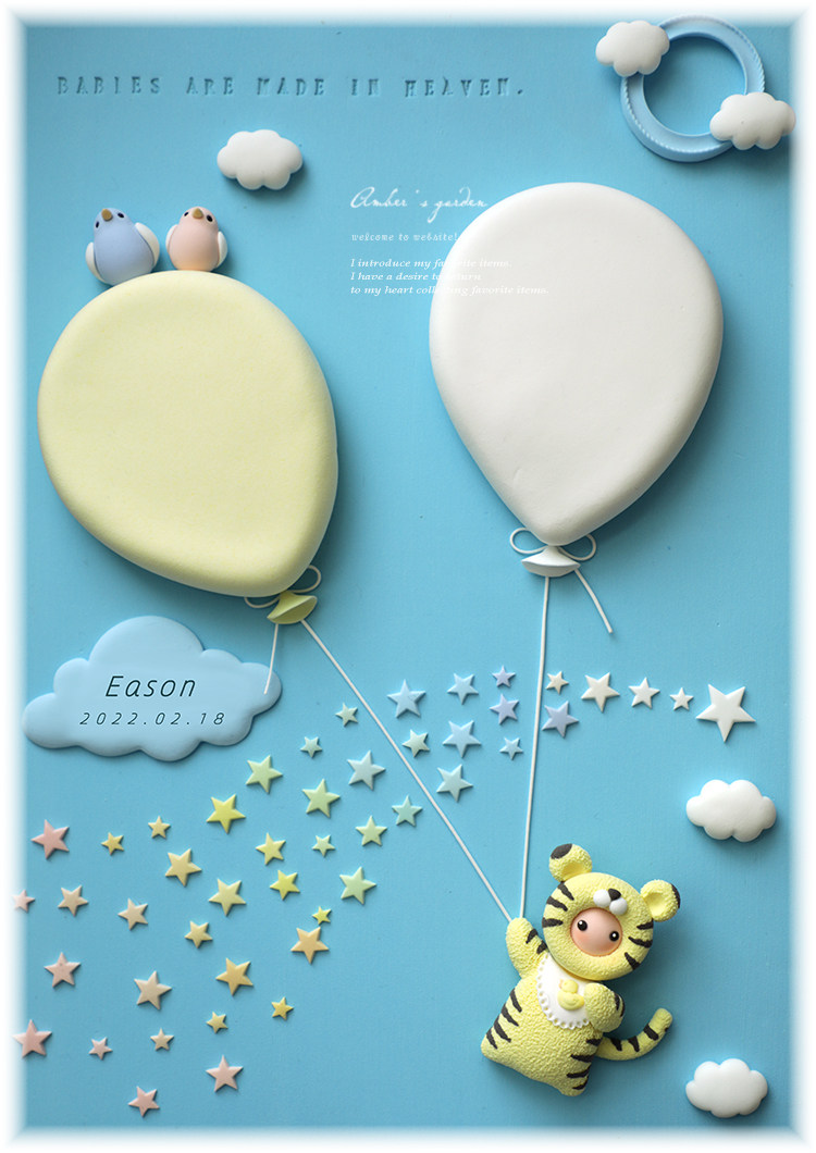 12th anniversary gives back to the baby's baby's baby's full moon 100 days hand and foot printed stereo frame gift