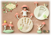 Hand-made custom-made Rat baby seal newborn baby full moon 100 days hand foot foot print picture frame gift forest language