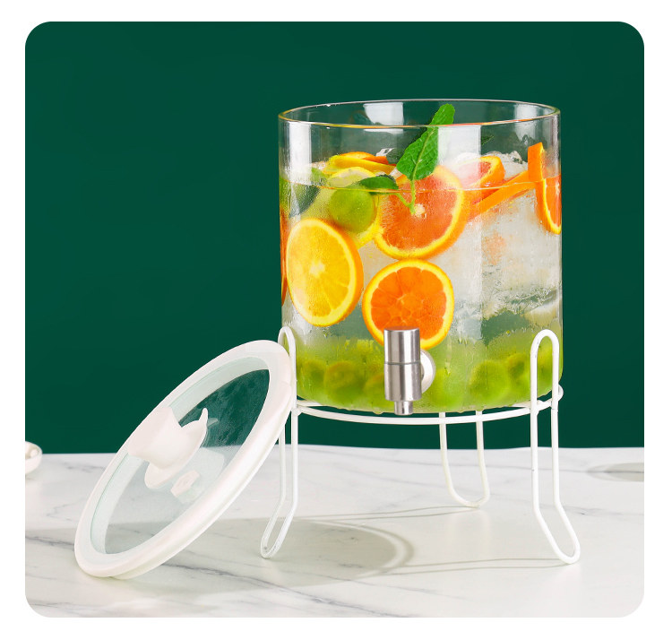 Пузырь бутылки 冷水桶带龙头水果茶桶果汁罐容器可乐桶玻璃泡酒瓶调酒桶啤酒饮料