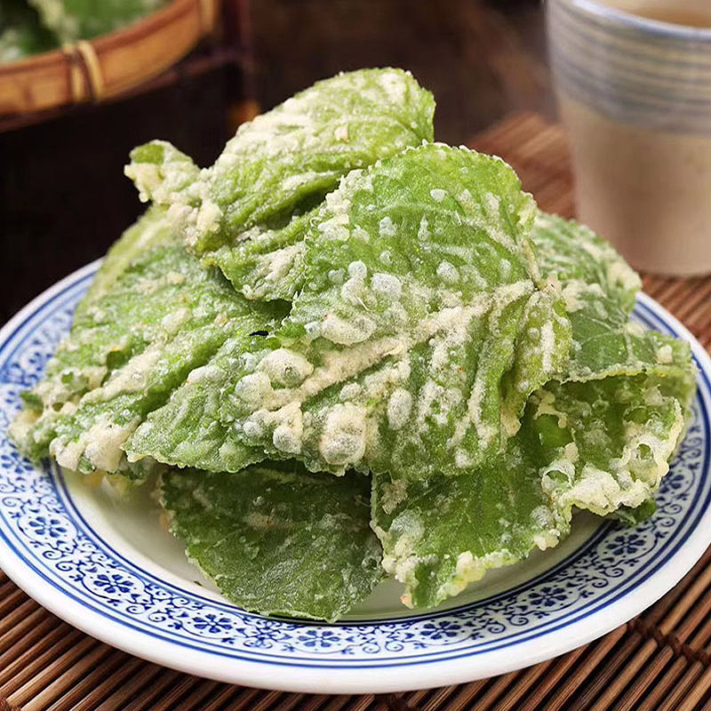 裹粉翠叶油炸桑叶!香酥脆嫩到停不下来!速冻食品界的隐藏王者!-蔬菜类预制菜-淘宝好物网