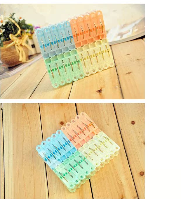 Full 9,9 nhân dân tệ vận chuyển Quần áo kẹp nhựa chất lượng cao Quần áo sấy gió quần áo 20 cái kẹp quần áo Không độc hại và không vị - Hệ thống giá giặt máy cắt lông áo