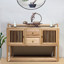 New Chinese style solid wood side cabinet old elm side cabinet low cabinet locker living room partition cabinet Zen hall entrance cabinet