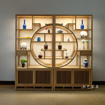 Bogu shelf solid wood Duobaoge tea shelf Chinese ash antique shelf bookshelf shelf partition cabinet display stand